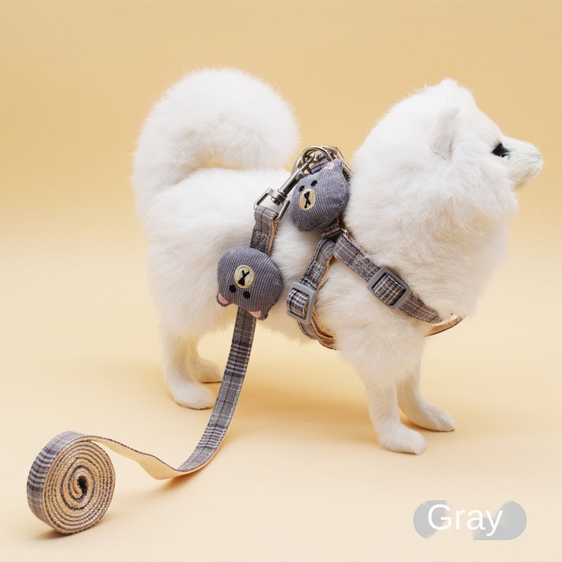 Lunghina e Pettorina per Cani e Gatti con Orsetto.